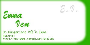 emma ven business card